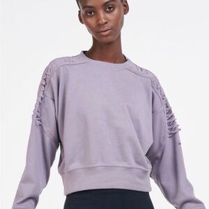 Nike Women Size Small Crop Sweatshirt with Lace-Up Sleeves